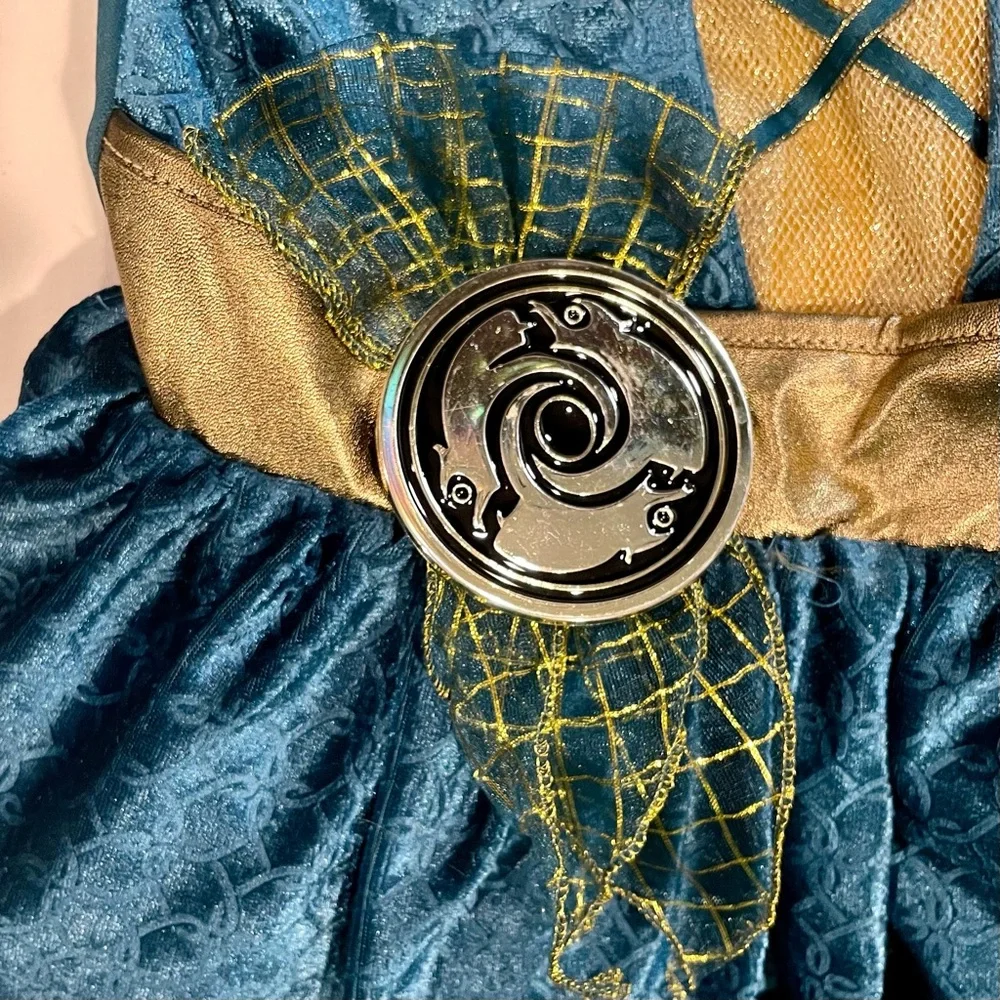 Disney Store Princesses Merida Costume Dress Girls 5/6 Brave Halloween Pixar - Picture 4 of 8